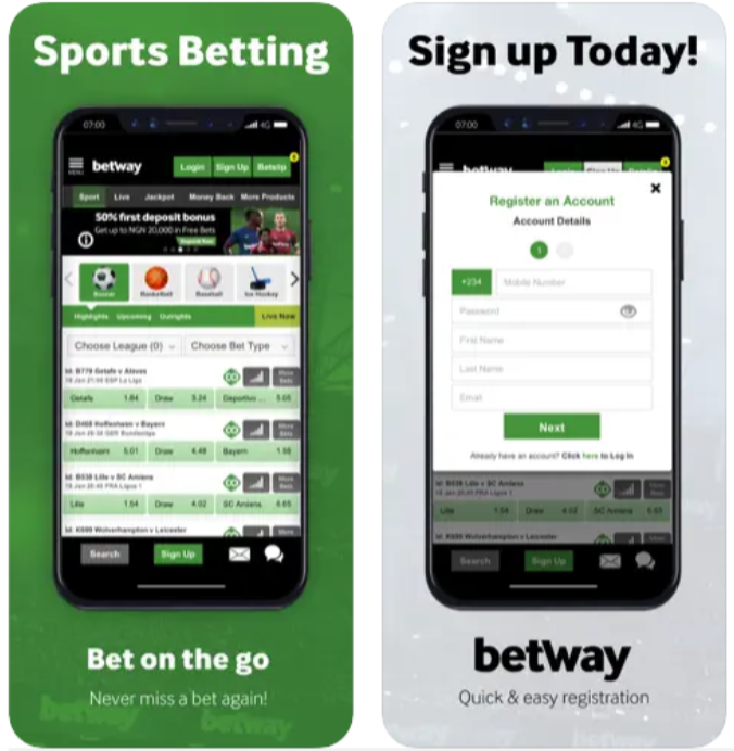 Betway app: Download in AppStore and Playstore